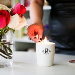 Hyun with candle